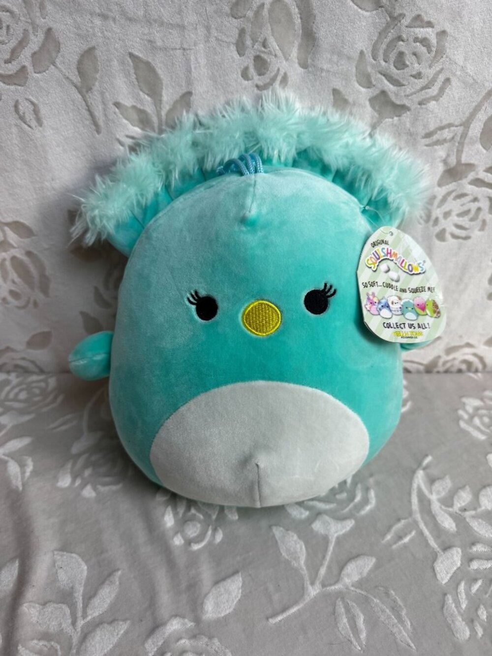 Squishmallows Tiff the Teal Peacock 8 inch Plush Stuffie new with tags